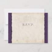 Mariage campagnard pourpre RSVP (Dos)
