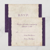 Mariage campagnard pourpre RSVP (Devant / Derrière)