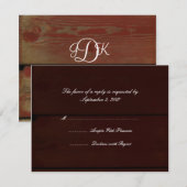 Mariage campagnard RSVP (Devant / Derrière)