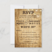 Mariage campagnard RSVP pour mariage rustique (Devant)