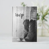 Mariage campagnard Russe Boots Cowboy Réponse RSVP (Debout devant)