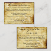 Mariage campagnard Rustique Insertion Cartes d'héb (Devant / Derrière)