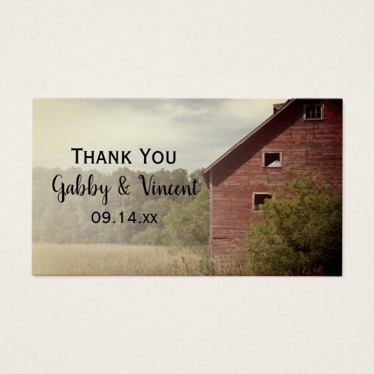 Mariage campagnard Rustique Rouge Grange Favoriser (Devant)