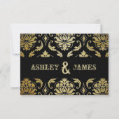 Mariage campagnard rustique RSVP (Dos)