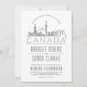 Mariage canadien | Invitation Skyline (Devant)