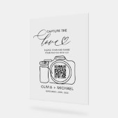 Mariage Capture L'Amour QR Code Photo Partager (Angle)