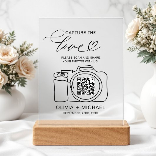 Mariage Capture L'Amour QR Code Photo Partager
