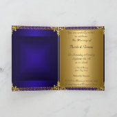 Mariage Card Invitation Gold Royal Blue (Intérieur)