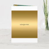 Mariage Card Invitation Gold Turquoise (Dos)