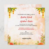 Mariage Card Water Color Invitation (Devant / Derrière)