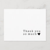 Mariage cardiaque de typographie simple Carte de r (Devant)