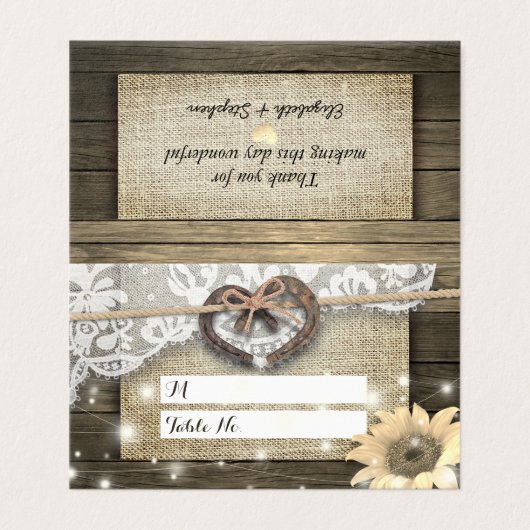 Mariage cardiaque en fer à cheval en couple Numéro (Outside Unfolded)