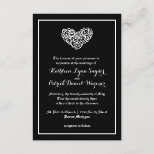 Mariage cardiaque tourbillonnant - Faire-part de m