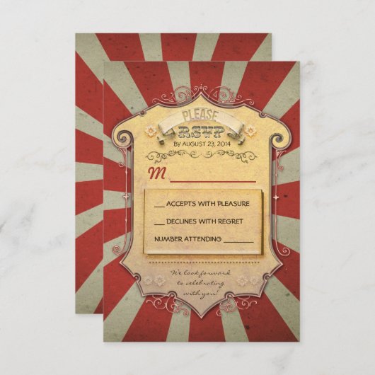 mariage carnaval RSVP (Devant / Derrière)