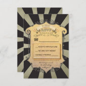 mariage carnaval RSVP - rayures noires (Devant / Derrière)