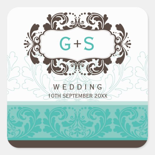 MARIAGE carré ÉTIQUETTE :: luxe 8 A (Devant)