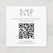 Mariage Carré Rustic Birch Wood Carte de visite (Devant)