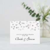 Mariage Carte conseil Silver Foil Parties scintill (Debout devant)