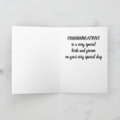 **MARIAGE** CARTE DE FÉLICITATIONS (Intérieur)