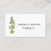 Mariage Carte de Place Citron Méditerranéenne (Devant)