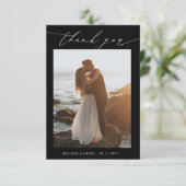 Mariage Carte de remerciements de typographie mari (Debout devant)
