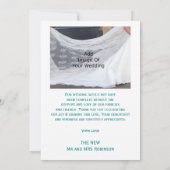 Mariage Carte de remerciements Papillons Turquoise (Dos)