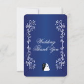 Mariage Carte de remerciements Royal Blue Bride (Devant)