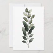 Mariage Carte de remerciements Sage vert & floral (Dos)