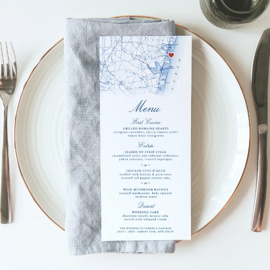 Mariage Carte du New Jersey d'Asbury Park