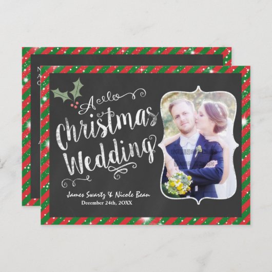 MARIAGE Carte postale Chalk Carte photo (Devant / Derrière)