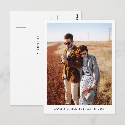 Mariage Carte postale Livre d'or Modèle photo pers (Devant / Derrière)