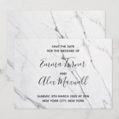 Mariage Carte "Save the date" | Écriture Moderne s (Devant / Derrière)