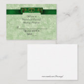 Mariage Cartes Place shamrock irlandais (Devant / Derrière)