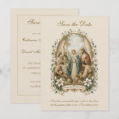 Mariage Catholique Cana Save the Date (Devant / Derrière)