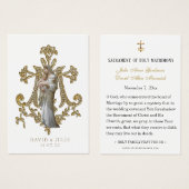Mariage catholique Carte Sainte traditionnelle (Devant & derrière)
