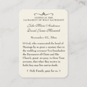 Mariage catholique Elegant Favoriser la Carte Sain (Dos)