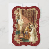 Mariage catholique Gold Maroon Faire-part de maria (Devant)