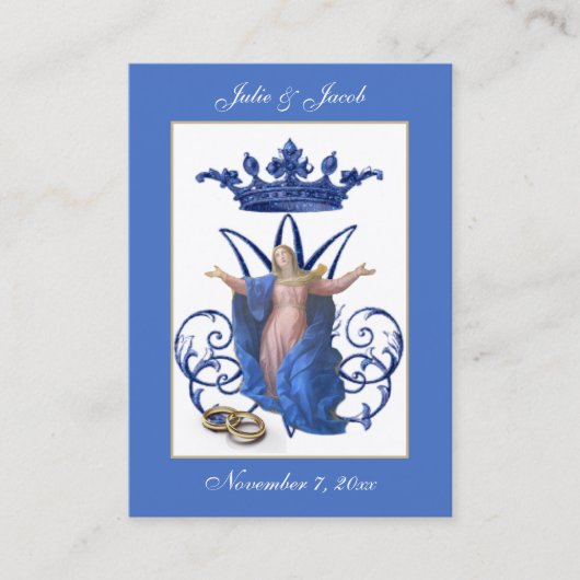 Mariage catholique marié Favoriser la Carte Sainte (Devant)