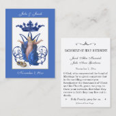 Mariage catholique marié Favoriser la Carte Sainte (Devant / Derrière)