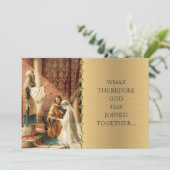Mariage catholique Mary Joseph Gold Invitation (Debout devant)