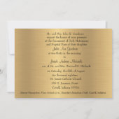 Mariage catholique Mary Joseph Gold Invitation (Dos)