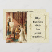 Mariage catholique Mary Joseph Lace Invitation (Devant / Derrière)