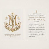 Mariage Catholique Monogramme de Marie Lys Blancs (Devant & derrière)
