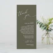 Mariage Celebration Place Setting Carte de remerci (Debout devant)