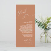 Mariage Celebration Place Setting Carte de remerci (Debout devant)