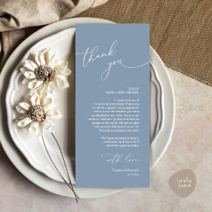 Mariage Celebration Place Setting Carte de remerci