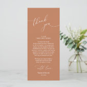 Mariage Celebration Place Setting Carte de remerci (Debout devant)