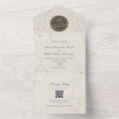 Mariage céleste Boho en une seule invitation (À l'intérieur)