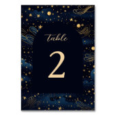 Mariage céleste Boho Numéro de table (Dos)