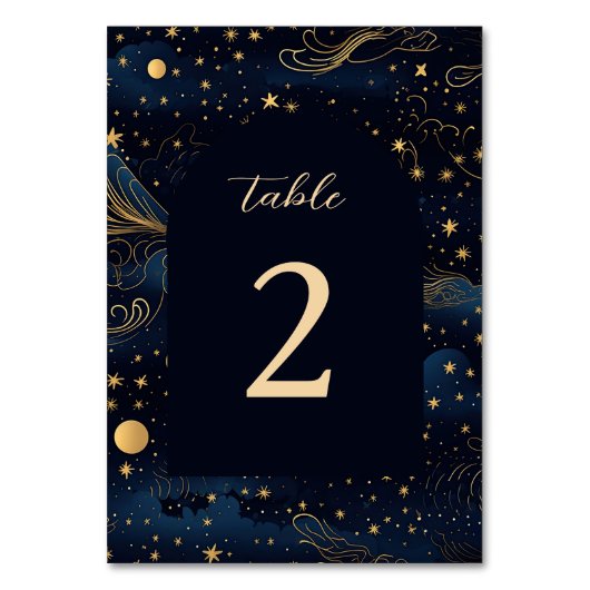Mariage céleste Boho Numéro de table (Par défaut)